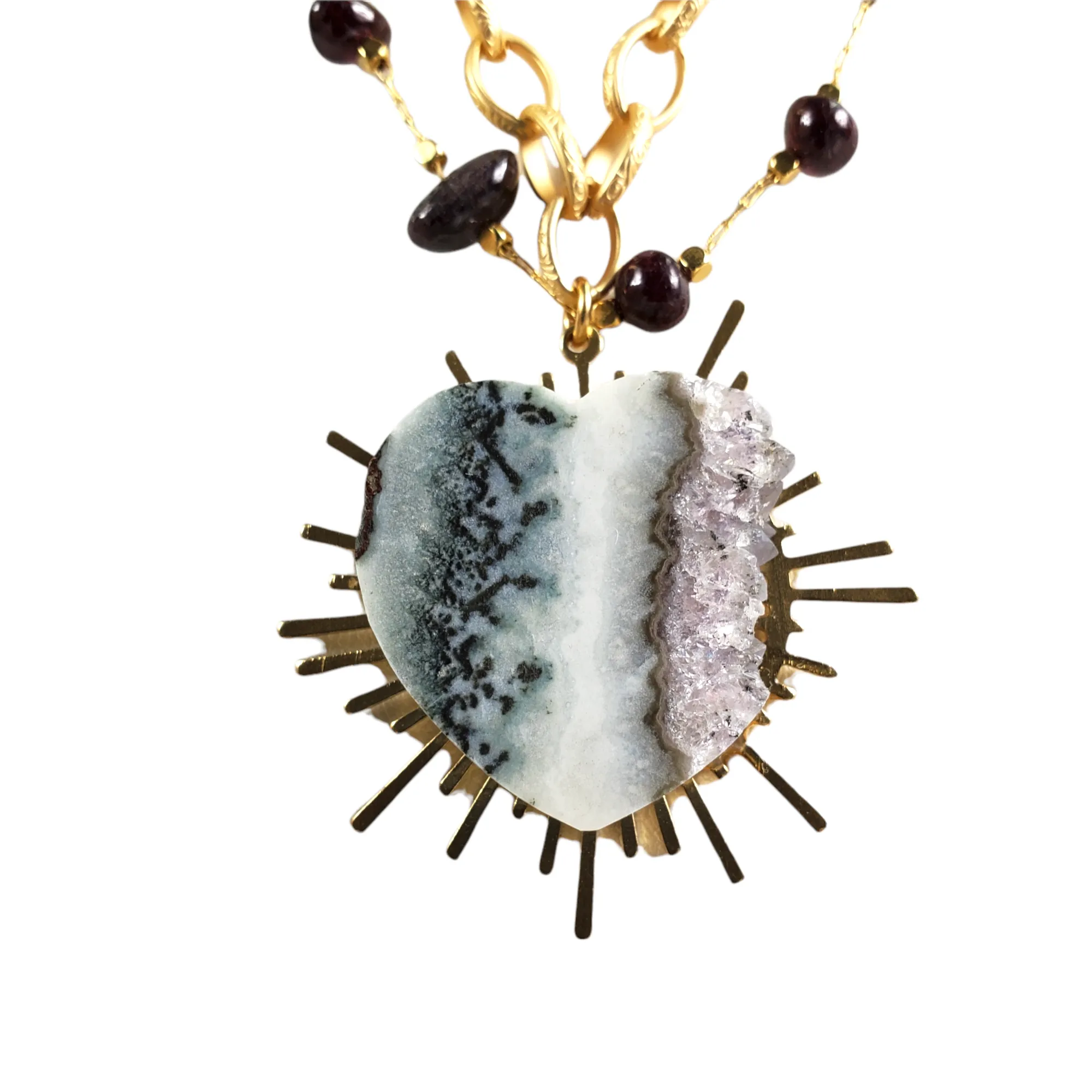 The Deliah Amethyst Stalactite Heart Collection