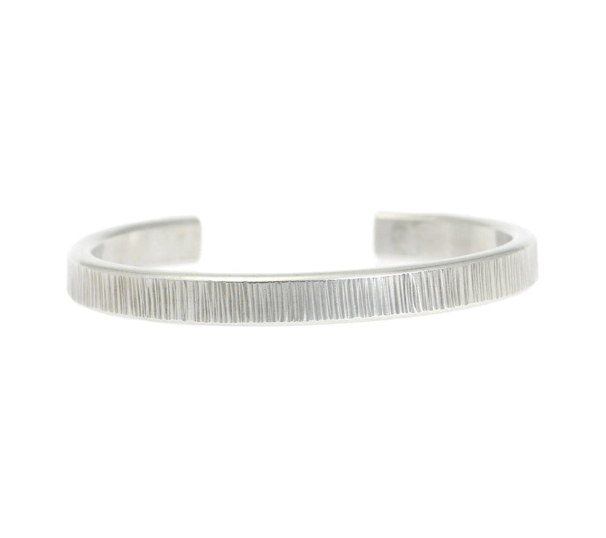 Thin Chased Aluminum Cuff Bracelet