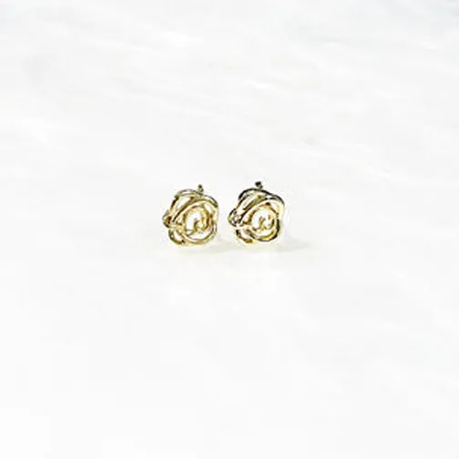 Tiny Floral Stud Earrings (GOLD OR SILVER)