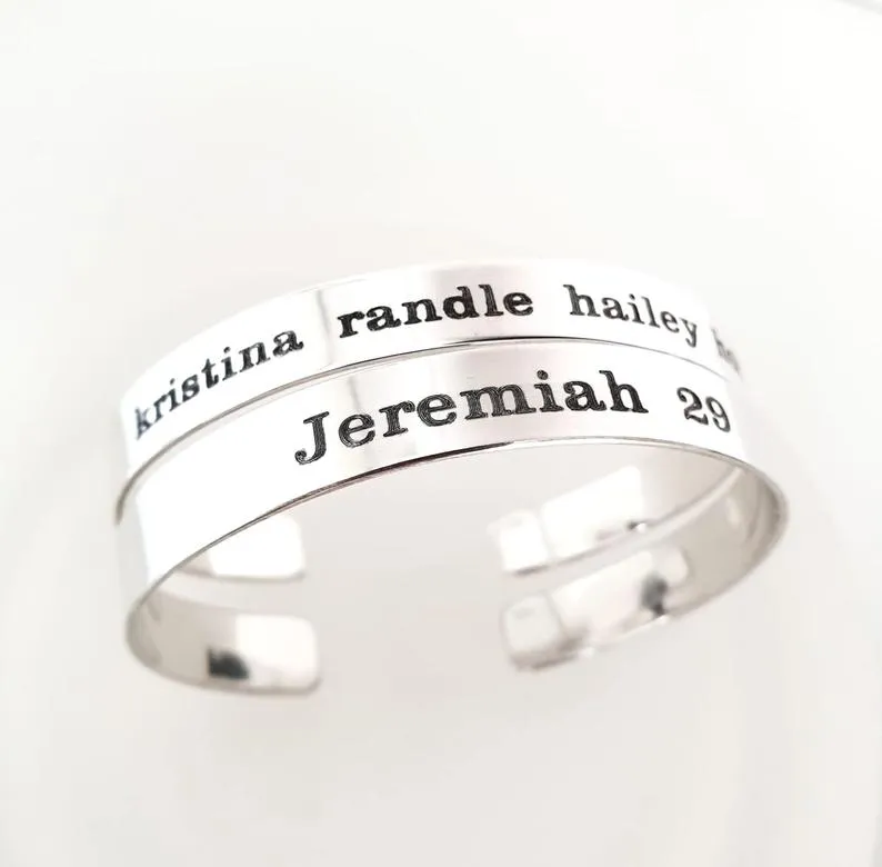 Trust God Personalized Sterling Silver Bracelet