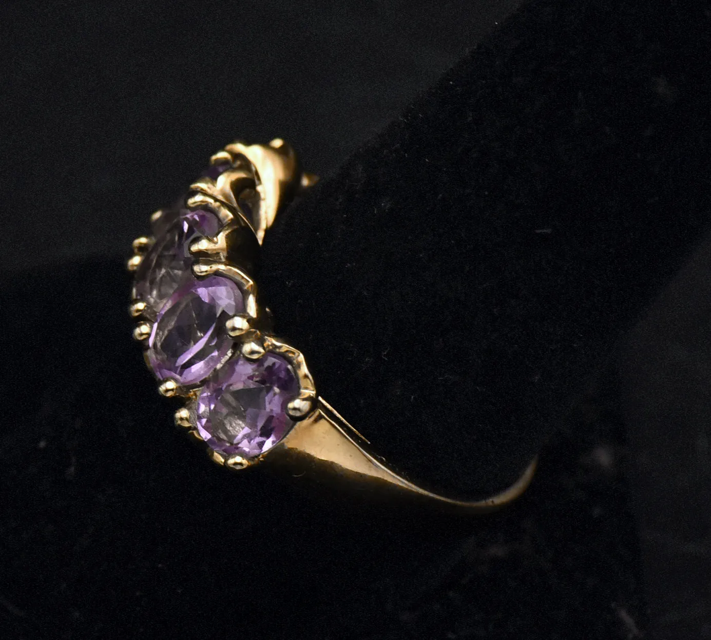 Vintage Amethyst Vermeil Ring - Size 9.25