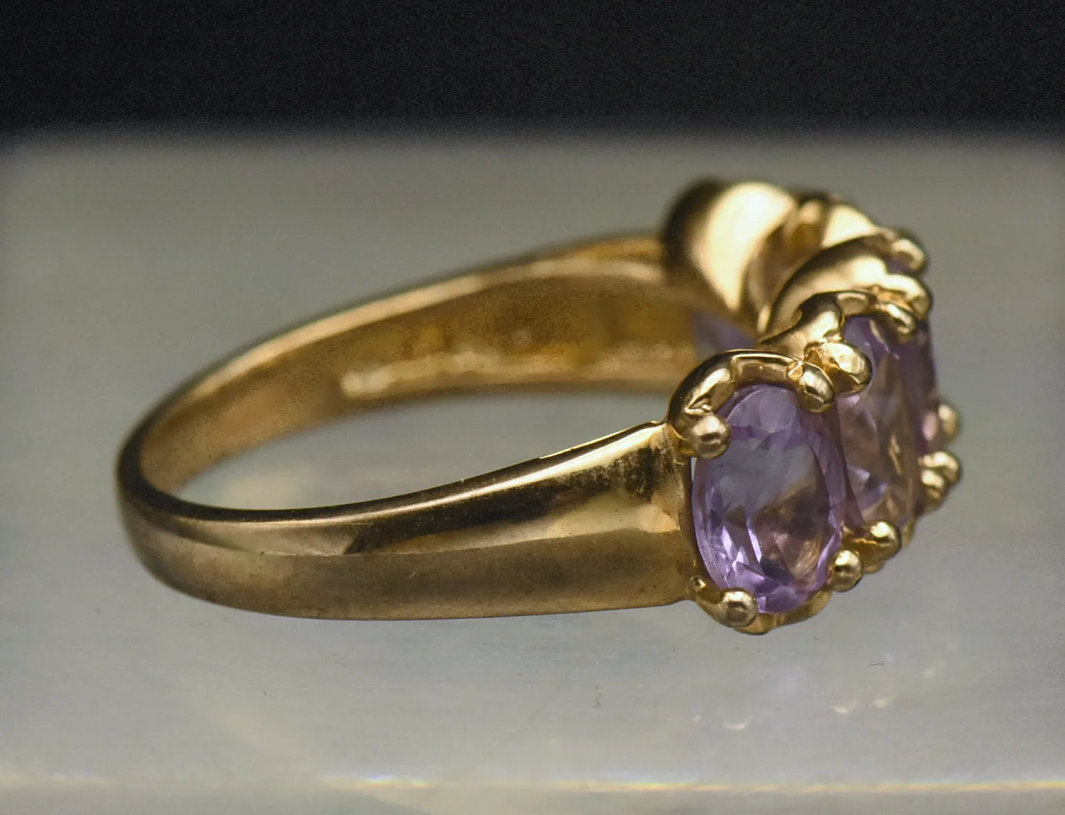 Vintage Amethyst Vermeil Ring - Size 9.25