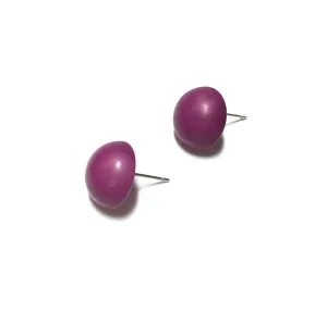 Violet Retro Button Stud Earrings