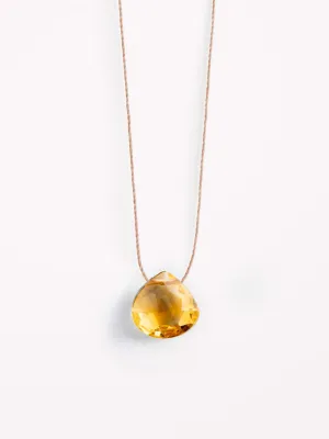 Wanderlust Life Fine Cord Necklace - Citrine